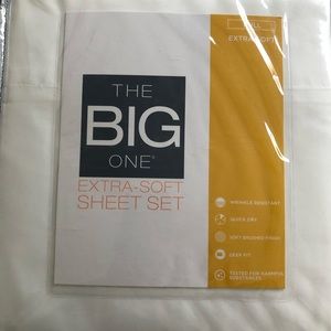 The Big One Extra-Soft Sheet Set Full Size White Brand New!